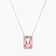 Radiant Pink Lab Diamond Pendant | Solitaire