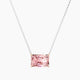 Radiant Pink Lab Diamond Pendant | Solitaire