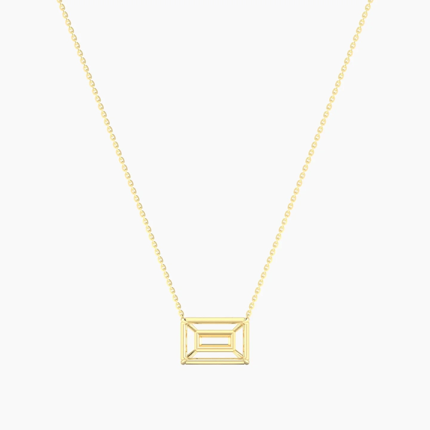 Solitaire | 18k Yellow Gold 5-7.99 ct Radiant Cut Pendant Setting