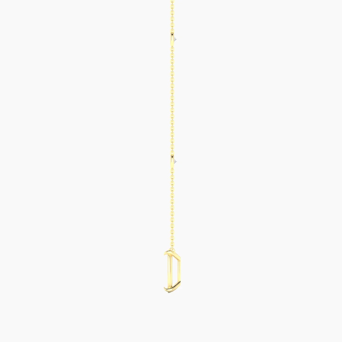 Solitaire with Sautoir | 18k Yellow Gold 3-4.99 ct Cushion Cut Pendant Setting