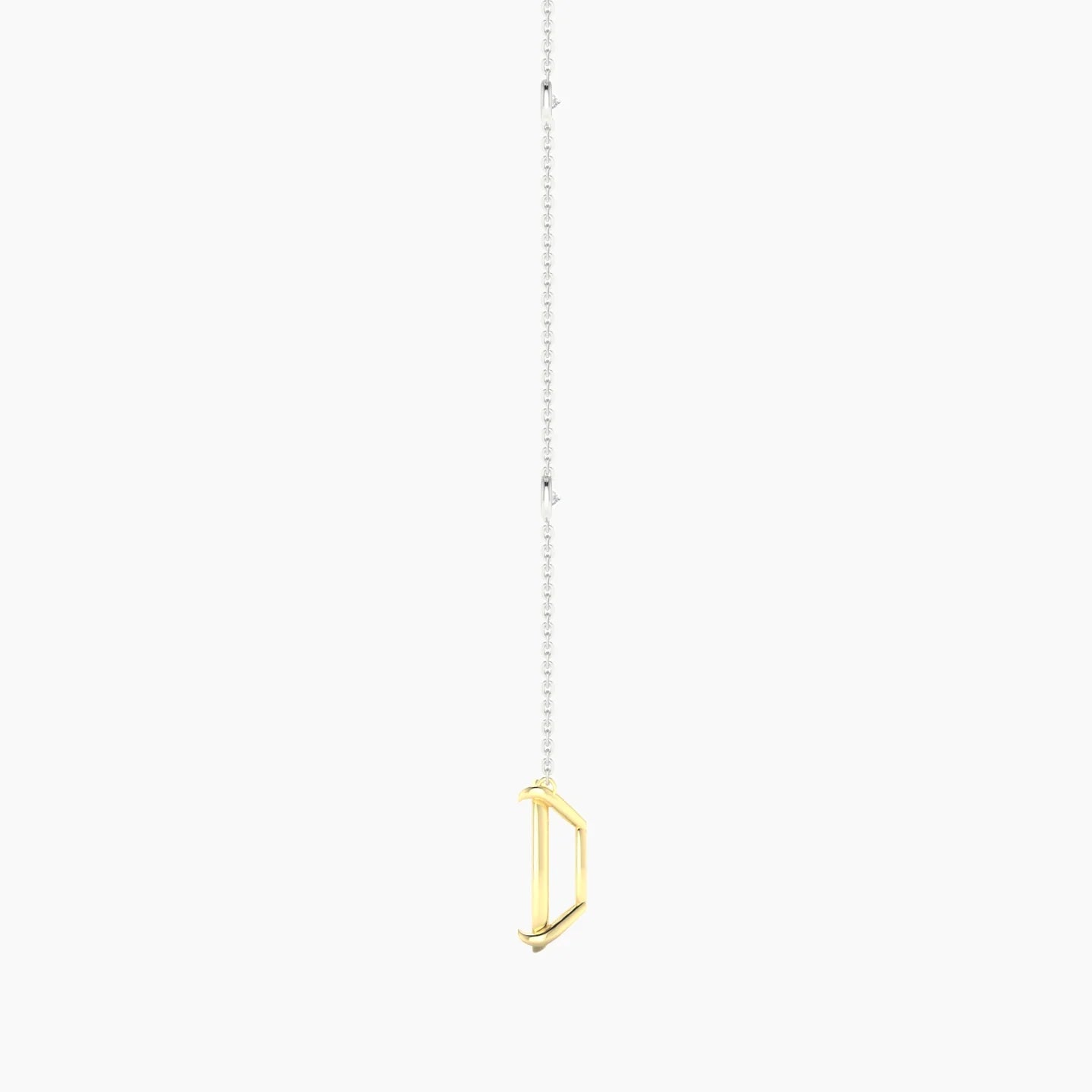 Solitaire with Sautoir | 18k White & Yellow Gold 5-7.99 ct Cushion Cut Pendant Setting