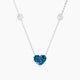 Heart Blue Lab Diamond Pendant | Solitaire with Sautoir