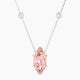Marquise Pink Lab Diamond Pendant | Solitaire with Sautoir