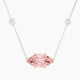 Marquise Pink Lab Diamond Pendant | Solitaire with Sautoir