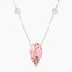 Pear Pink Lab Diamond Pendant | Solitaire with Sautoir