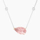 Pear Pink Lab Diamond Pendant | Solitaire with Sautoir