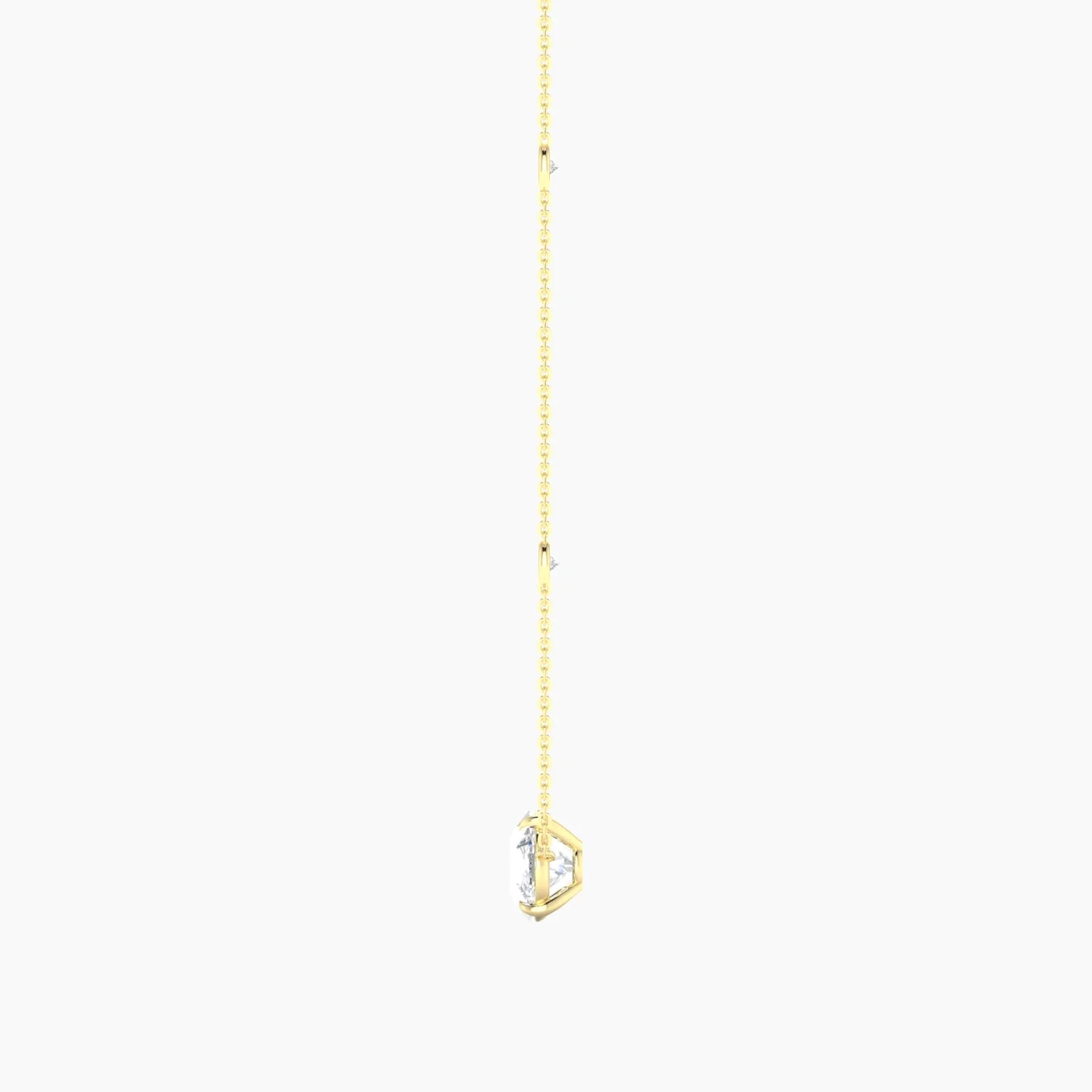 Solitaire with Sautoir | 18k Yellow Gold 3 ct Lab Diamond Pear Cut Pendant
