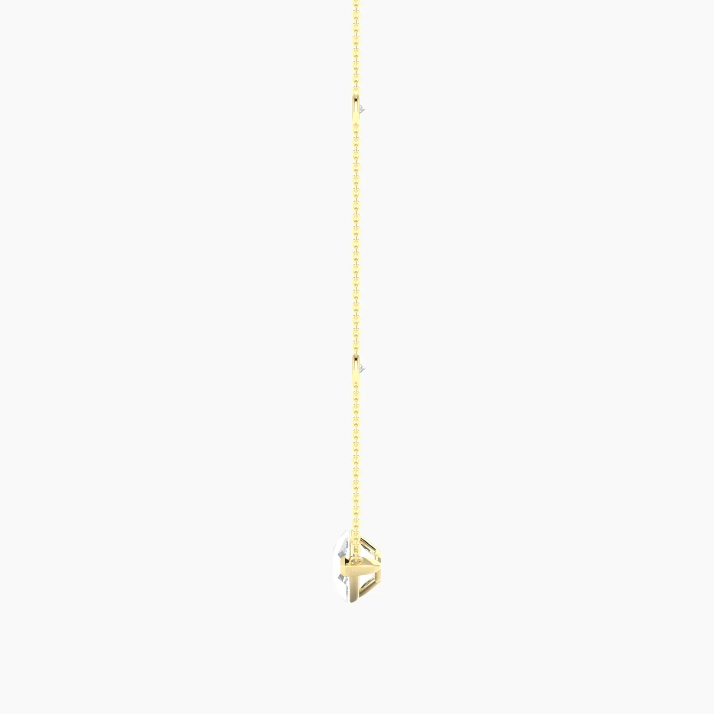 Solitaire with Sautoir | 18k Yellow Gold 3 ct Lab Diamond Pear Cut Pendant
