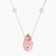 Pear Pink Lab Diamond Pendant | Solitaire with Sautoir