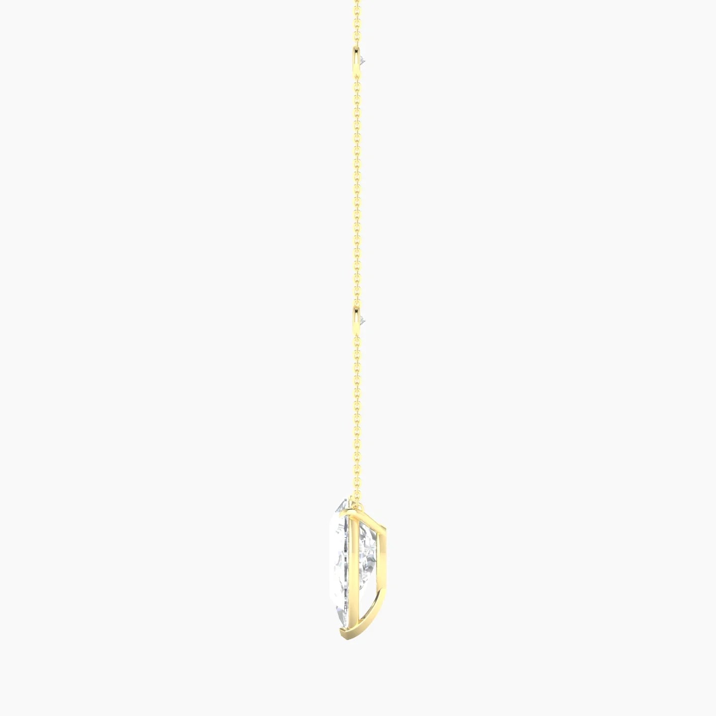 Solitaire with Sautoir | 18k Yellow Gold 5 ct Lab Diamond Pear Cut Pendant