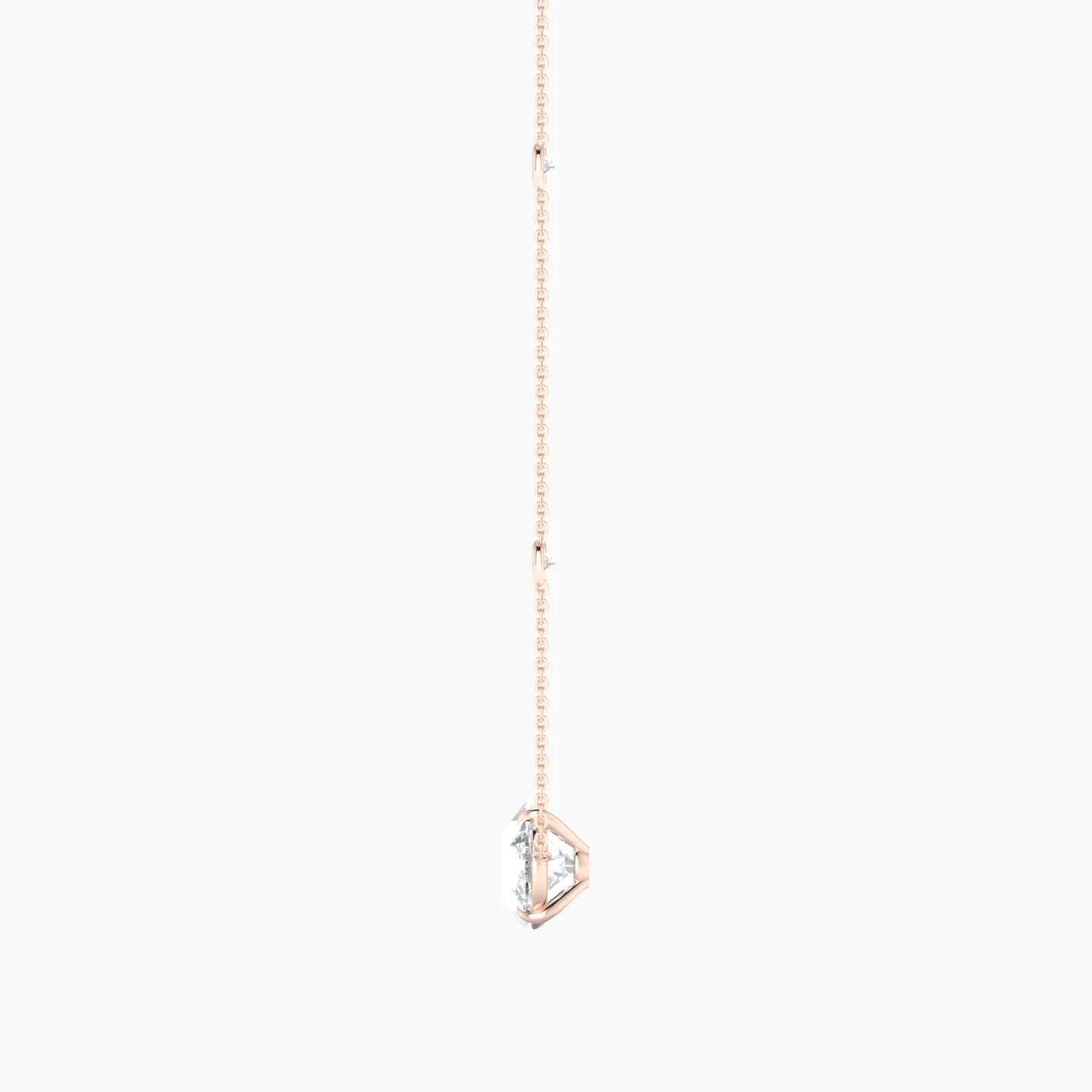 Solitaire with Sautoir | 18k Rose Gold 5 ct Lab Diamond Pear Cut Pendant