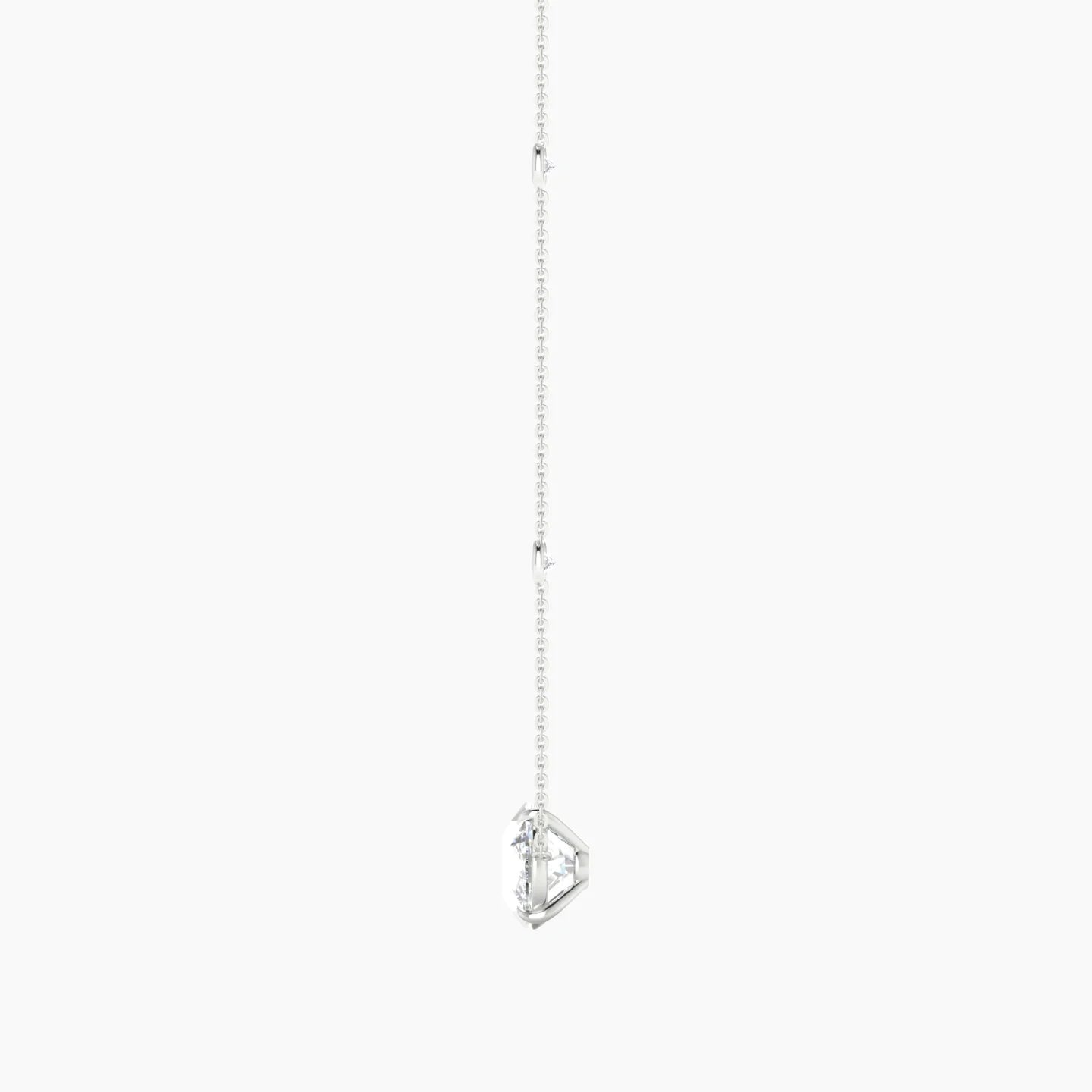 Solitaire with Sautoir | 18k White Gold 5 ct Lab Diamond Pear Cut Pendant