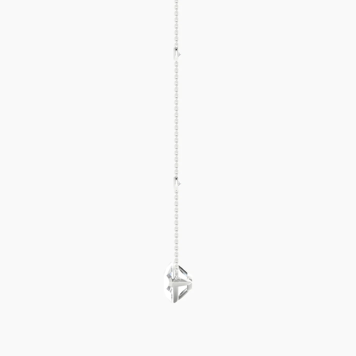 Solitaire with Sautoir | 18k White Gold 5 ct Lab Diamond Pear Cut Pendant