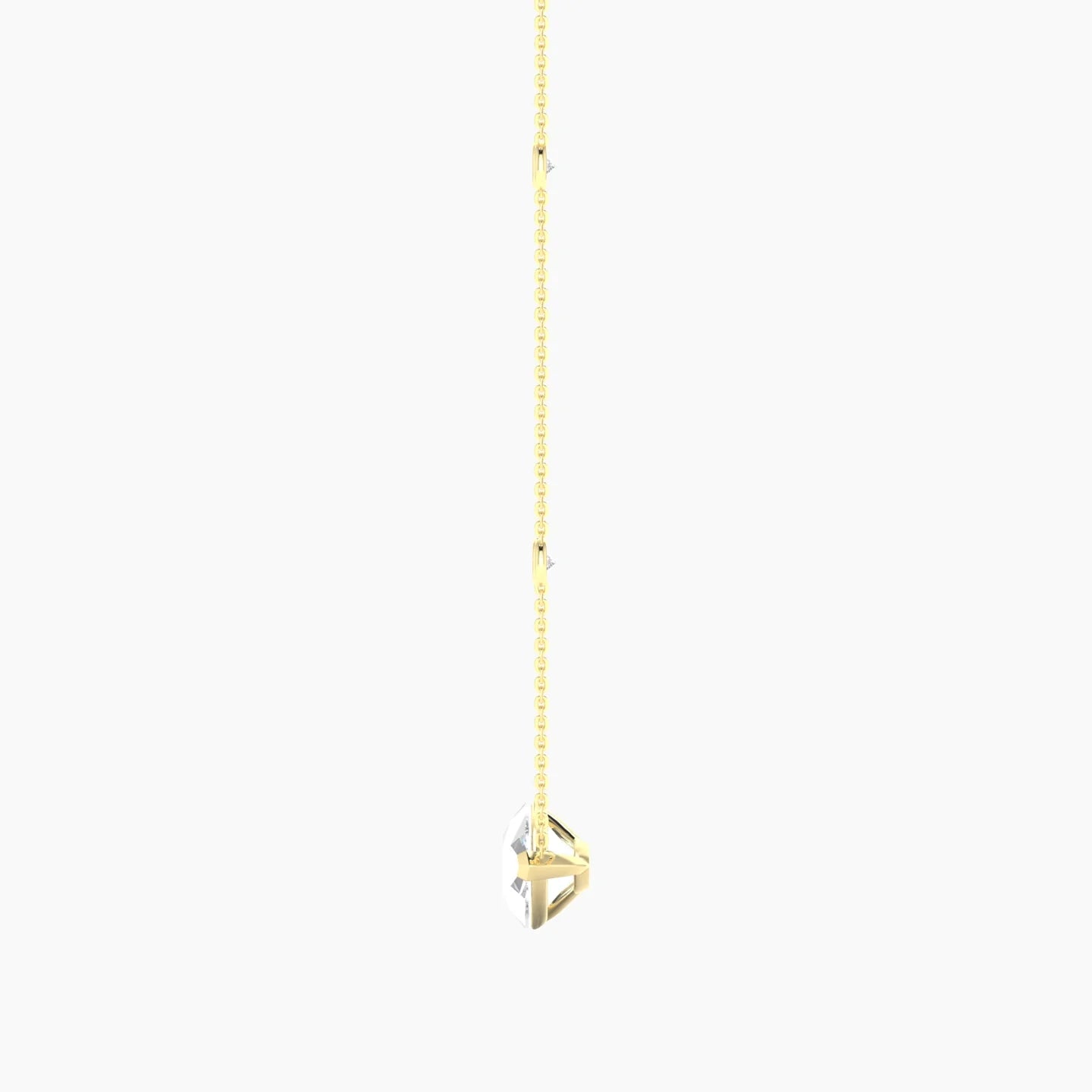 Solitaire with Sautoir | 18k Yellow Gold 5 ct Lab Diamond Pear Cut Pendant