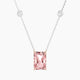 Radiant Pink Lab Diamond Pendant | Solitaire with Sautoir