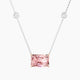 Radiant Pink Lab Diamond Pendant | Solitaire with Sautoir