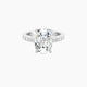 Cushion Lab Diamond Ring | Straight Shank