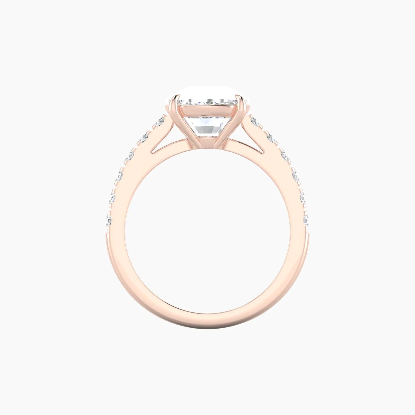 Straight Shank | 18k Rose Gold 5 ct Cushion Cut Ring