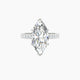 Marquise Lab Diamond Ring | Straight Shank