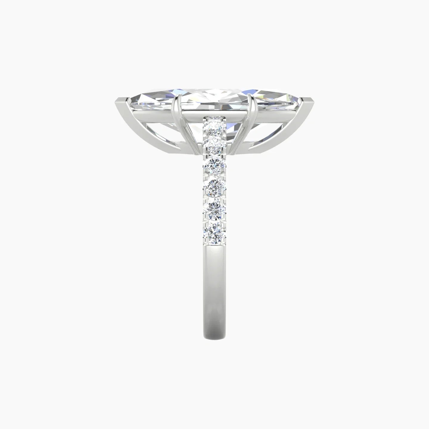 Straight Shank | 18k White Gold 5 ct Marquise Cut Ring