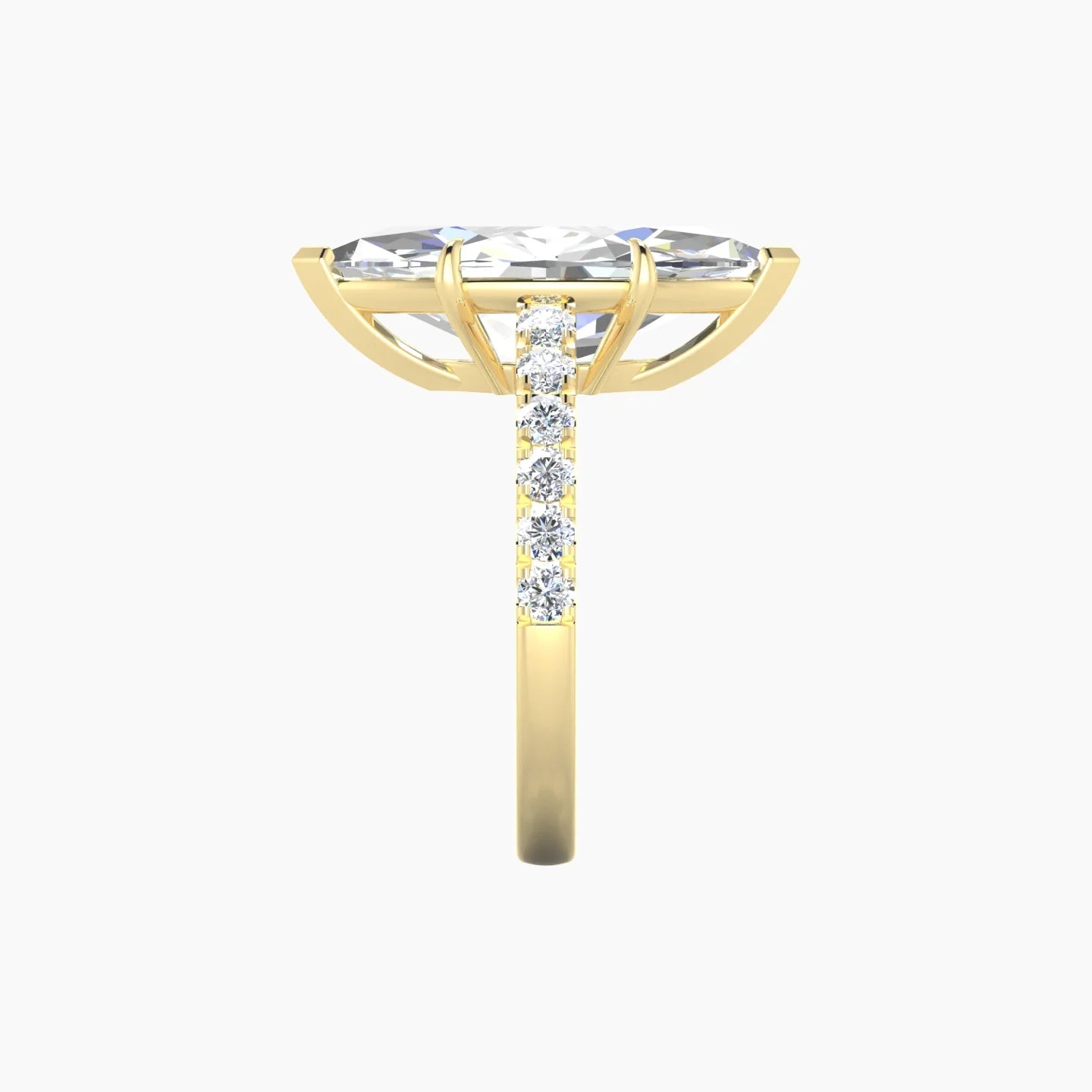 Straight Shank | 18k Yellow Gold 5 ct Marquise Cut Ring