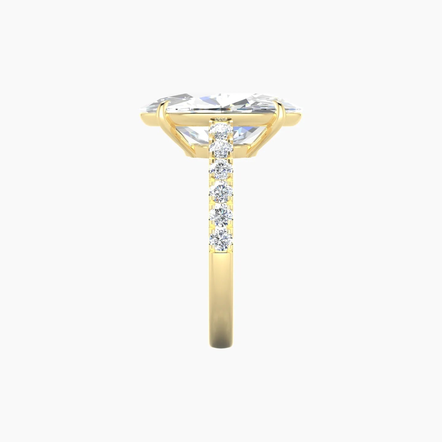 Straight Shank | 18k Yellow Gold 5 ct Oval Cut Ring