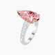 Pear Pink Lab Diamond Ring | Straight Shank
