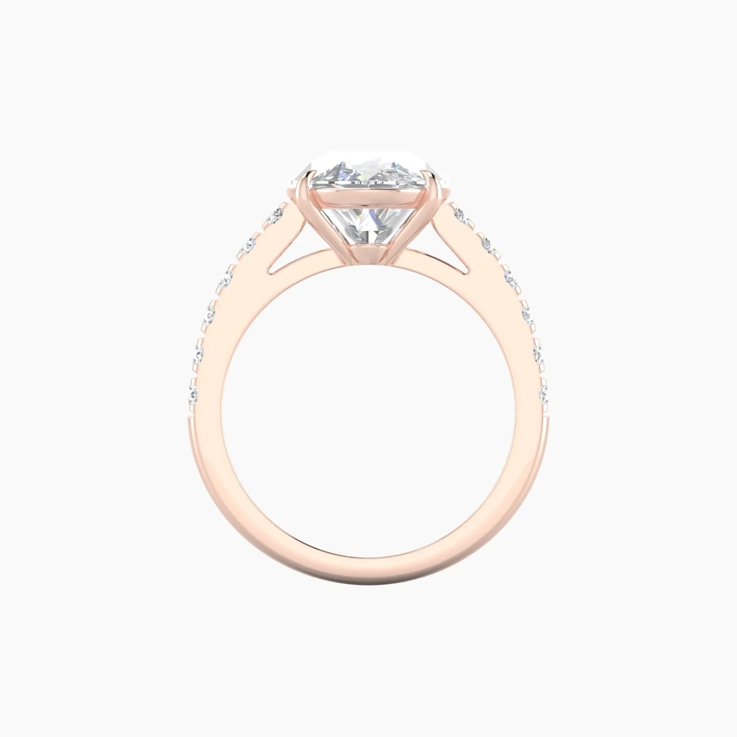 Straight Shank | 18k Rose Gold 5 ct Pear Cut Ring