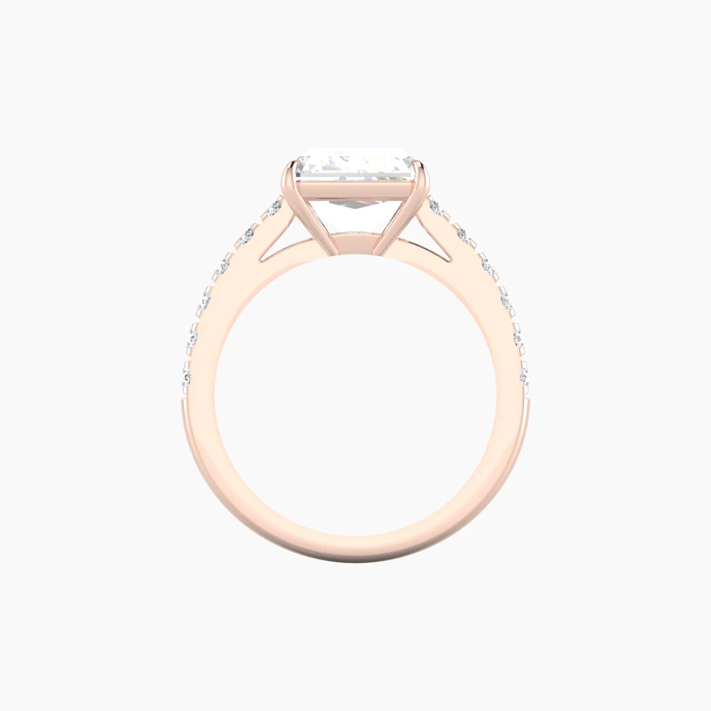 Straight Shank | 18k Rose Gold 5 ct Radiant Cut Ring