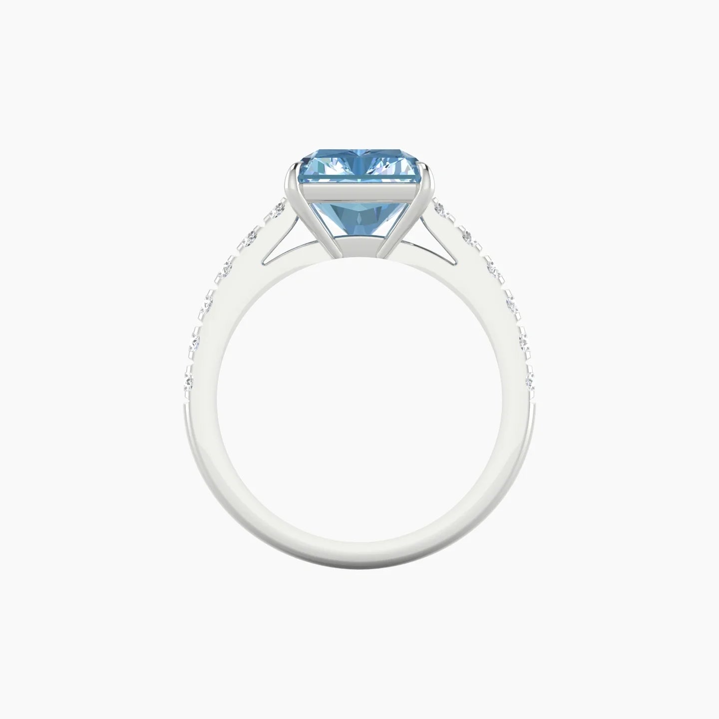Straight Shank | 18k White Gold 5 ct Radiant Cut Ring