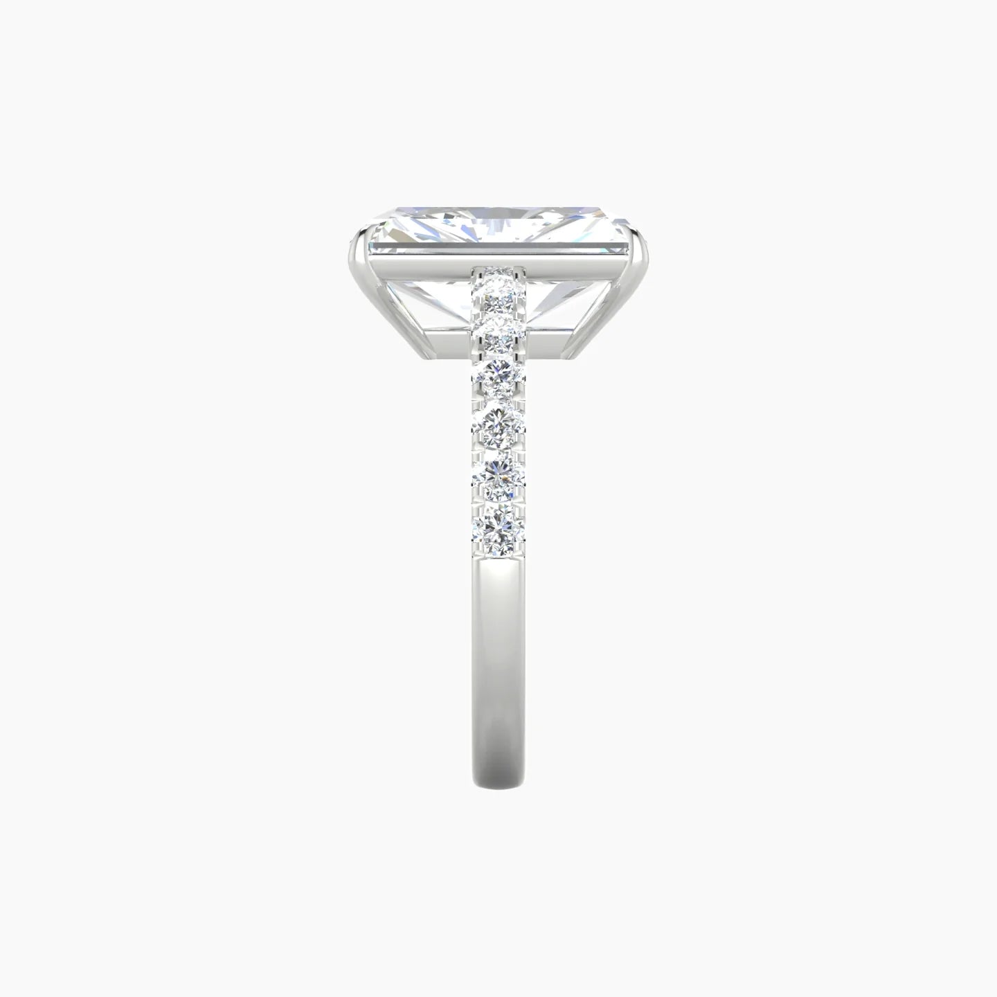 Straight Shank | 18k White Gold 5 ct Radiant Cut Ring
