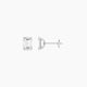 1 ct Emerald White Lab Diamond Stud Earrings | 2 ct total