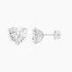 5 ct Heart White Lab Diamond Stud Earrings | 10 ct total