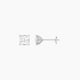 1 ct Princess White Lab Diamond Stud Earrings | 2 ct total