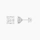3 ct Princess White Lab Diamond Stud Earrings | 6 ct total