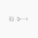 1 ct Round White Lab Diamond Stud Earrings | 2 ct total
