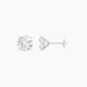 2 ct Round White Lab Diamond Stud Earrings | 4 ct total