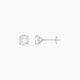 1 ct Square Cushion White Lab Diamond Stud Earrings | 2 ct total