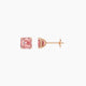 1 ct Asscher Pink Lab Diamond Stud Earrings | (2 ct total)