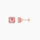2 ct Asscher Pink Lab Diamond Stud Earrings | (4 ct total)