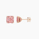3 ct Asscher Pink Lab Diamond Stud Earrings | (6 ct total)
