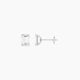 1 ct Emerald White Lab Diamond Stud Earrings | (2 ct total)