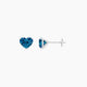 1 ct Heart Blue Lab Diamond Stud Earrings | (2 ct total)