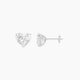 2 ct Heart White Lab Diamond Stud Earrings | (4 ct total)