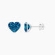 3 ct Heart Blue Lab Diamond Stud Earrings | (6 ct total)