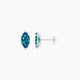 1 ct Marquise Blue Lab Diamond Stud Earrings | (2 ct total)