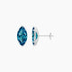 2 ct Marquise Blue Lab Diamond Stud Earrings | (4 ct total)