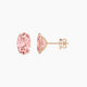 3 ct Oval Pink Lab Diamond Stud Earrings | (6 ct total)