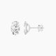 3 ct Oval White Lab Diamond Stud Earrings | (6 ct total)