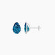 2 ct Pear Blue Lab Diamond Stud Earrings | (4 ct total)